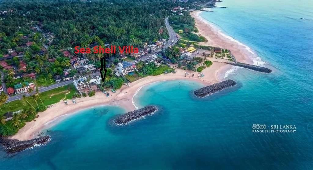 Sea Shell Villa Hikkaduwa 2 Separate Cabanas Ocean Front Villa ภายนอก รูปภาพ